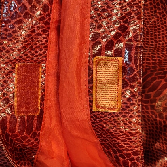 Avenue Burgundy Faux Snakeskin Tote Bag - Picture 8 of 10